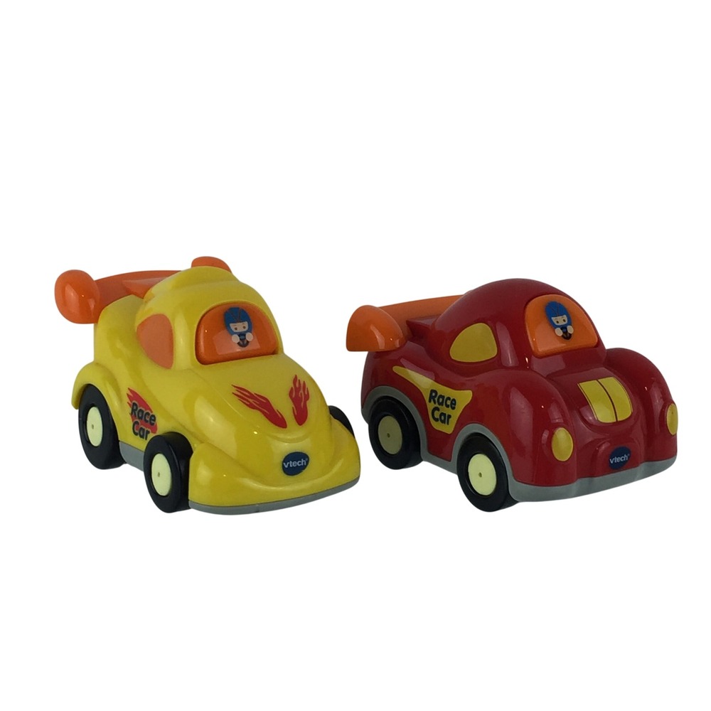 VTech Go Go Smart Wheels Race Car‎ Lot of 2 Red Yellow Interactive Toy Vehicles